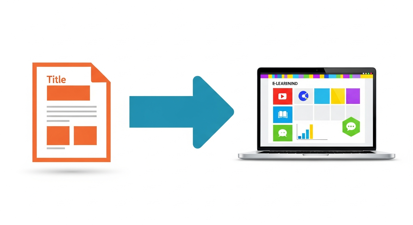 Konvertering fra PowerPoint og PDF til interaktiv e-learning