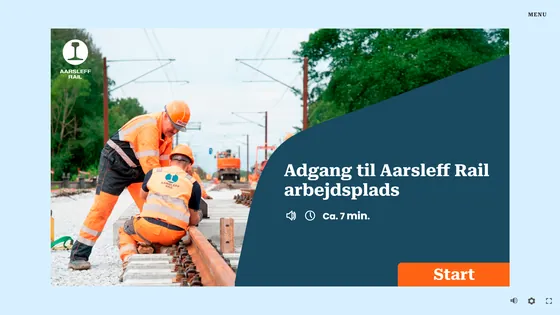 Startskærmen fra kurset Adgang til arbejdspladsen