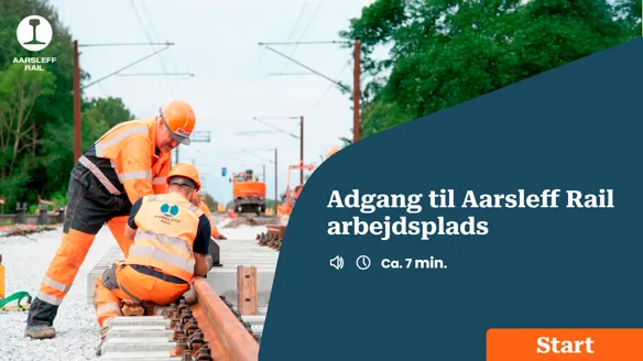 Aarsleff Rail – sikkerhedskursus med QR-kode-adgang og automatisk diplom